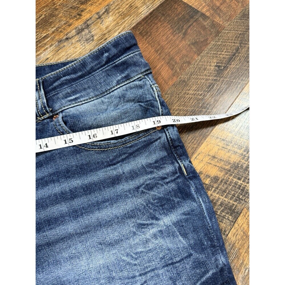 Big Star Maddie Straight Leg Jeans Womens 32 Blue Denim Mid Rise Distressed - Picture 3 of 5
